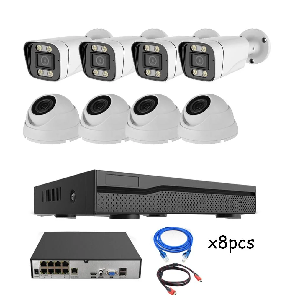 8 Channel Security Camera System 4/5/8MP CCTV Camera Set IP Cameras Poe NVR Kit Video Surveillance System