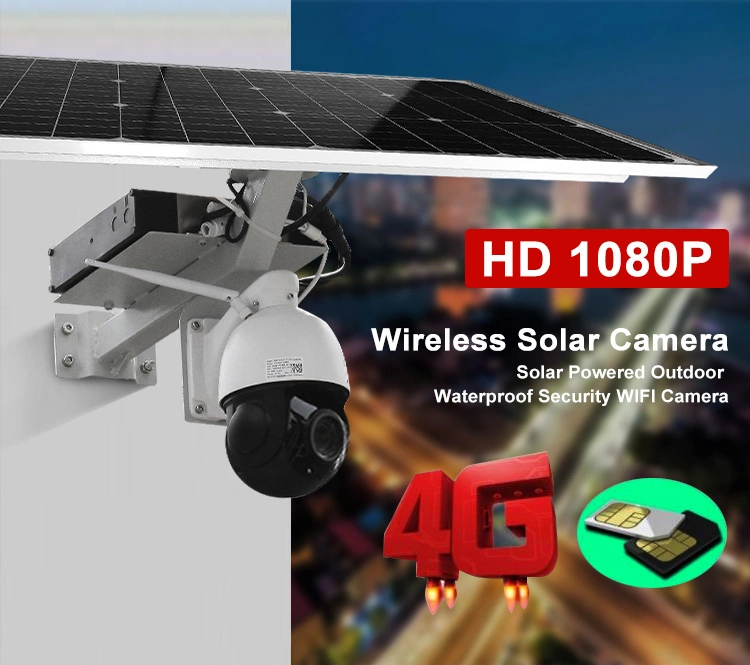 2.4GHz WiFi Home Outdoor 2MP CCTV Camera Solar Monitoring System