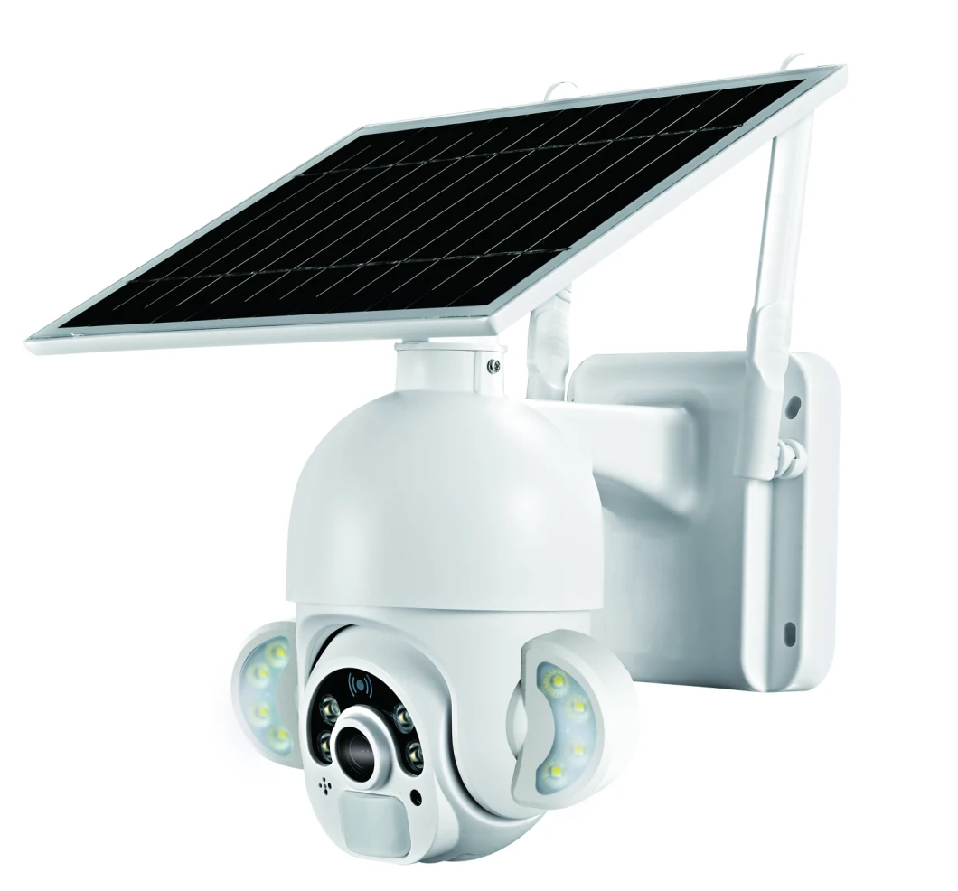 Wireless Outdoor Solar Security Camera with 12000mAh Battery PIR Ai Human Detect 4G PTZ Camera