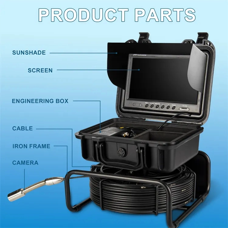 512Hz Sonde Locator 23mm Diameter Metal Housing 50m Pigging Wireless Cable Sewer Drain Borescope Sewer Endoscope Video CCTV Locator Pipe Inspection Camera