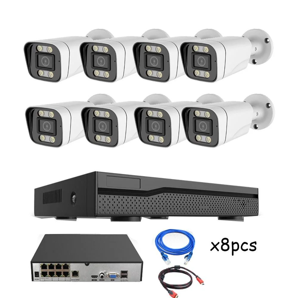 8 Channel Security Camera System 4/5/8MP CCTV Camera Set IP Cameras Poe NVR Kit Video Surveillance System